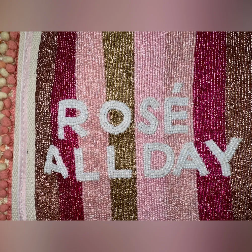 NWT AMERICA & BEYOND Beaded Beach Tote - Image 6