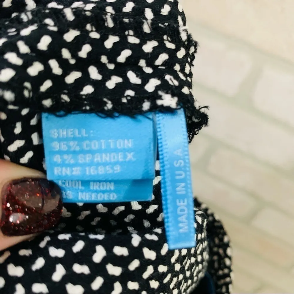 J. McLaughlin Yara Black Print Slim Leg Pants Size 6 - Image 8