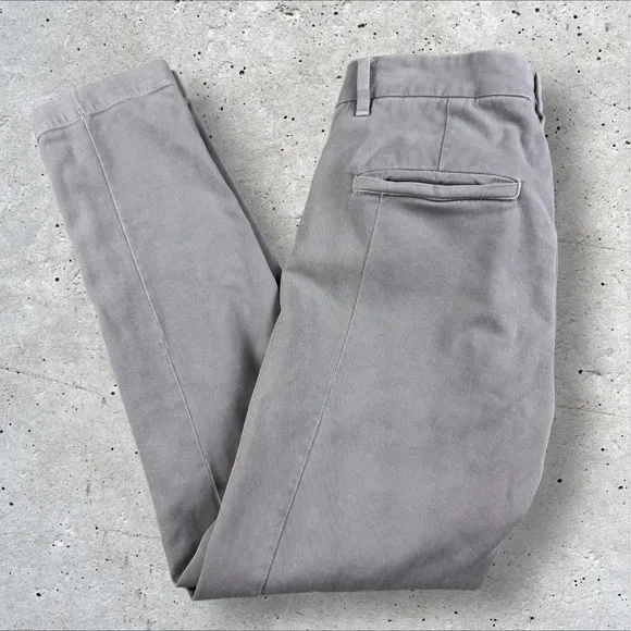 Brunello Cucinelli Straight Slim Leg Cotton Twill Dress Pant Trousers Sz 2 Khaki - Image 2