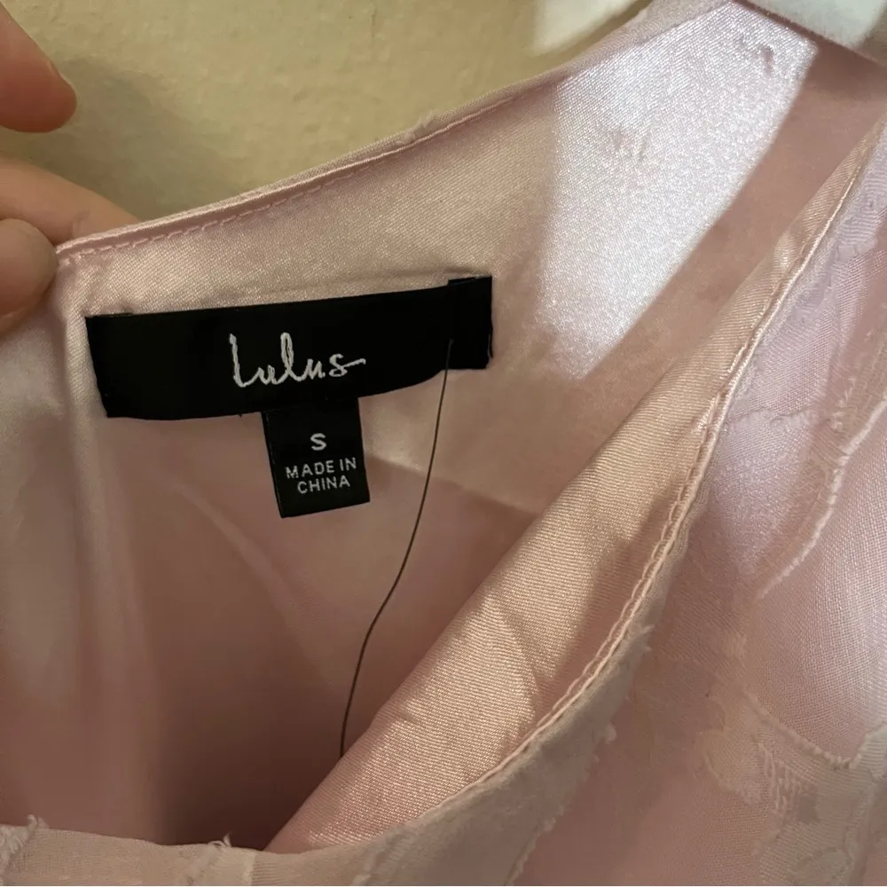 NWT Lulu’s Dreamy Desires Blush Pink Floral Burnout One - Image 7