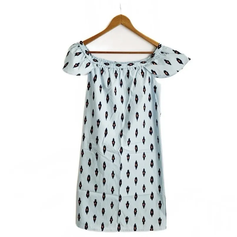 J. Crew Factory Ikat Off Shoulder Dress Size S - Image 3