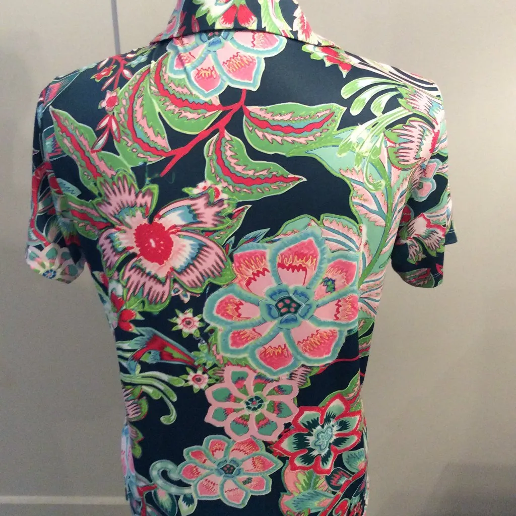 CEGOLFS Women's Polo Floral Small S Golf - Image 4