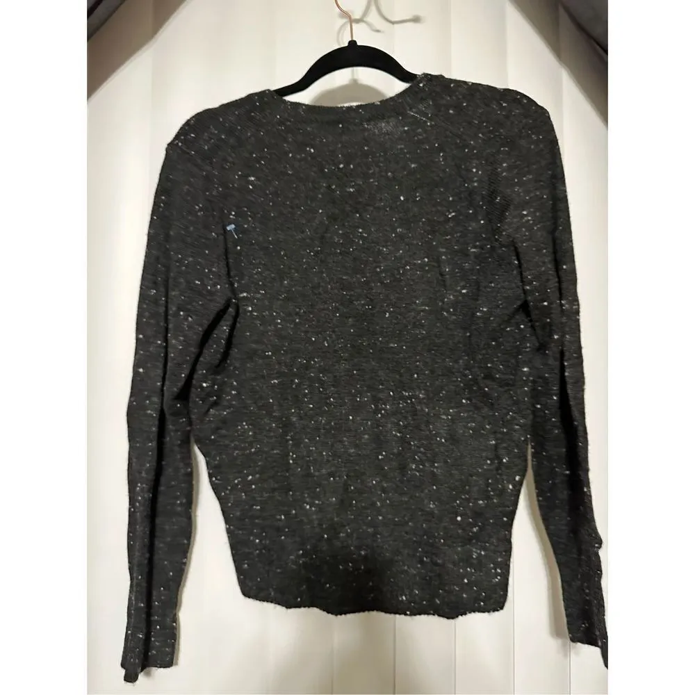 Madewell Donegal Wrap-Front Pullover Sweater In Coziest Yarn Wool Gray Womens - Image 6