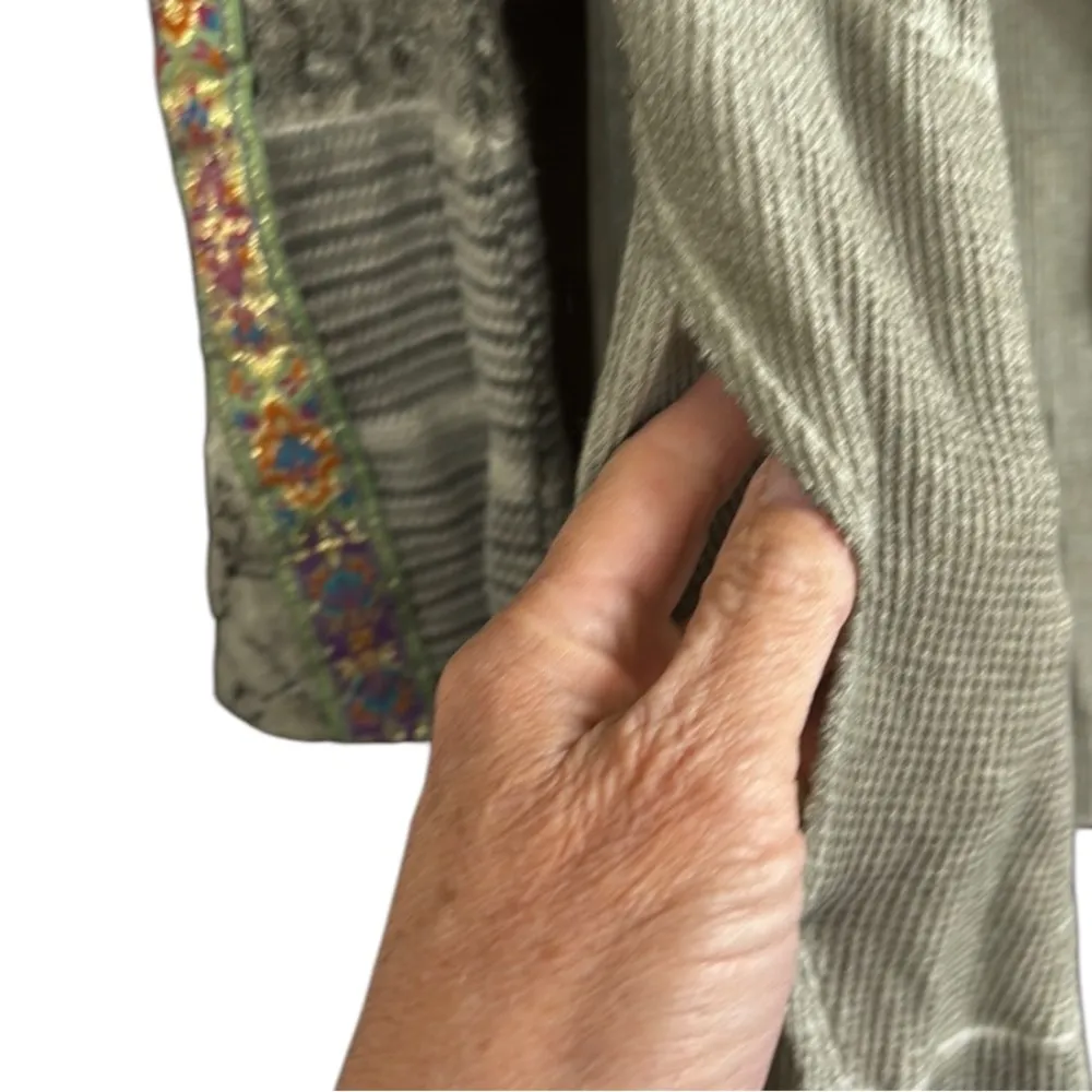 EUC Soft Surroundings Cadence Thermal Open Front Waffle Knit Duster Top Medium - Image 9