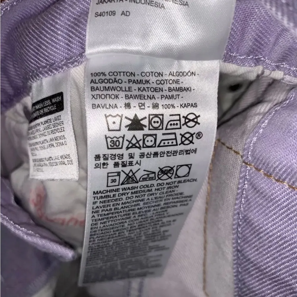 Levi’s 501 Denim Shorts 30 NWT Mid-Rise Lavender Pastel Cotton Summer Faerie Kei - Image 8