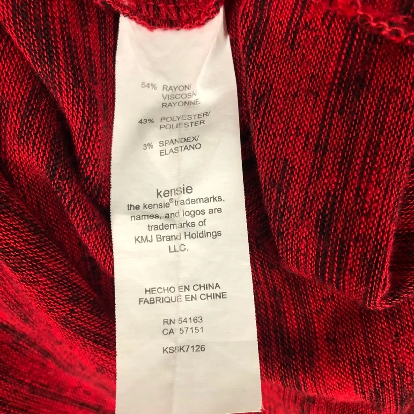 Kensie Space Dye Red Cap Sleeve T-Shirt Dress Size Small - Image 8