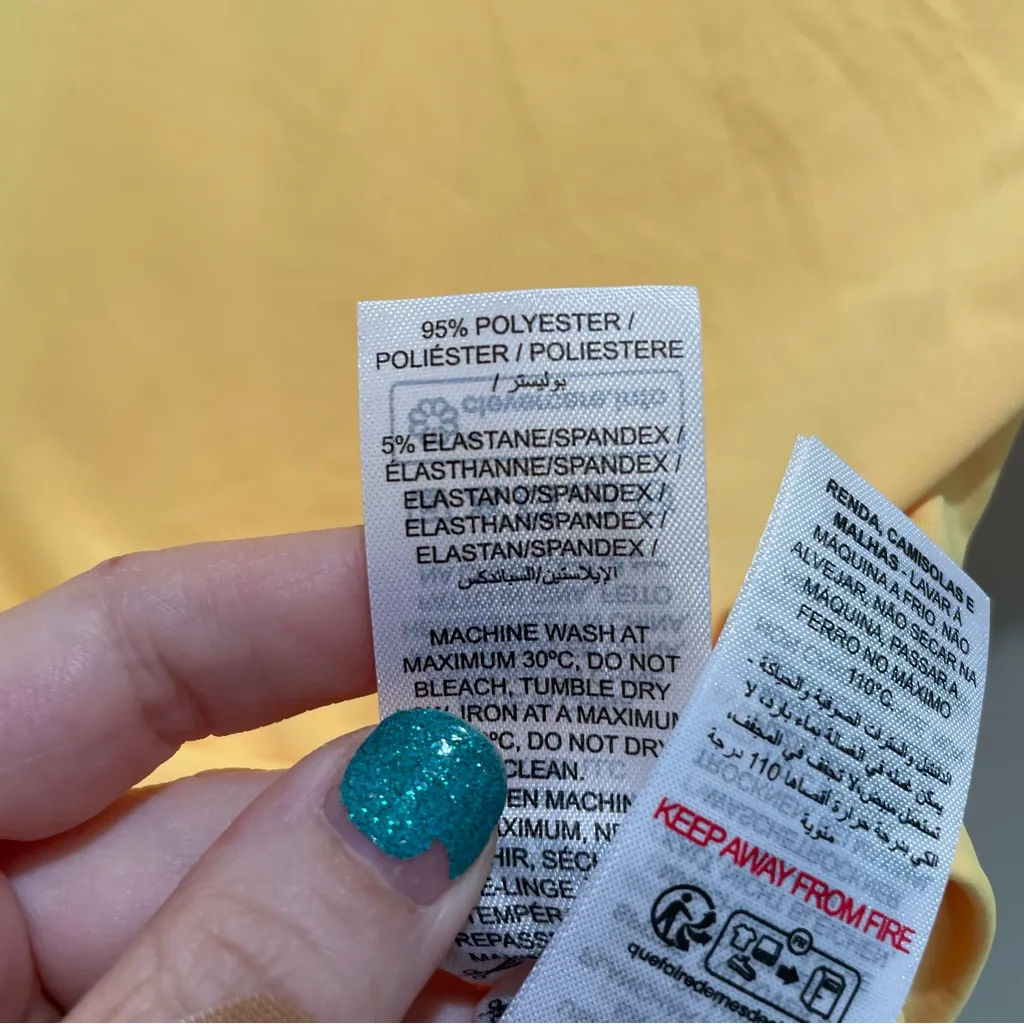 Edikted Selma Open Back Shirt and Mini Skirt Set Yellow Women’s Size Medium - Image 10