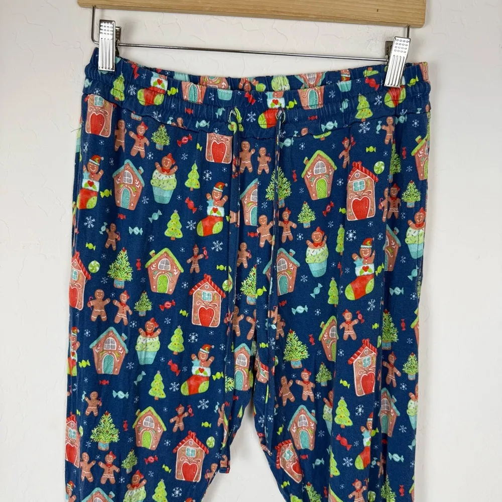 Mama Lulu Bamboo 2 Pc Christmas Pajama Set Blue - Image 8