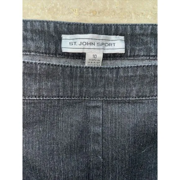St. John Sport Black Stretch‎ Jeans Pants 10 - Image 2