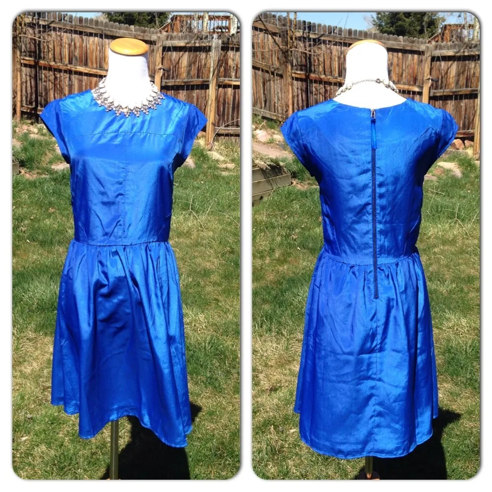 Electric Blue Skater Dress NWOT - Image 2