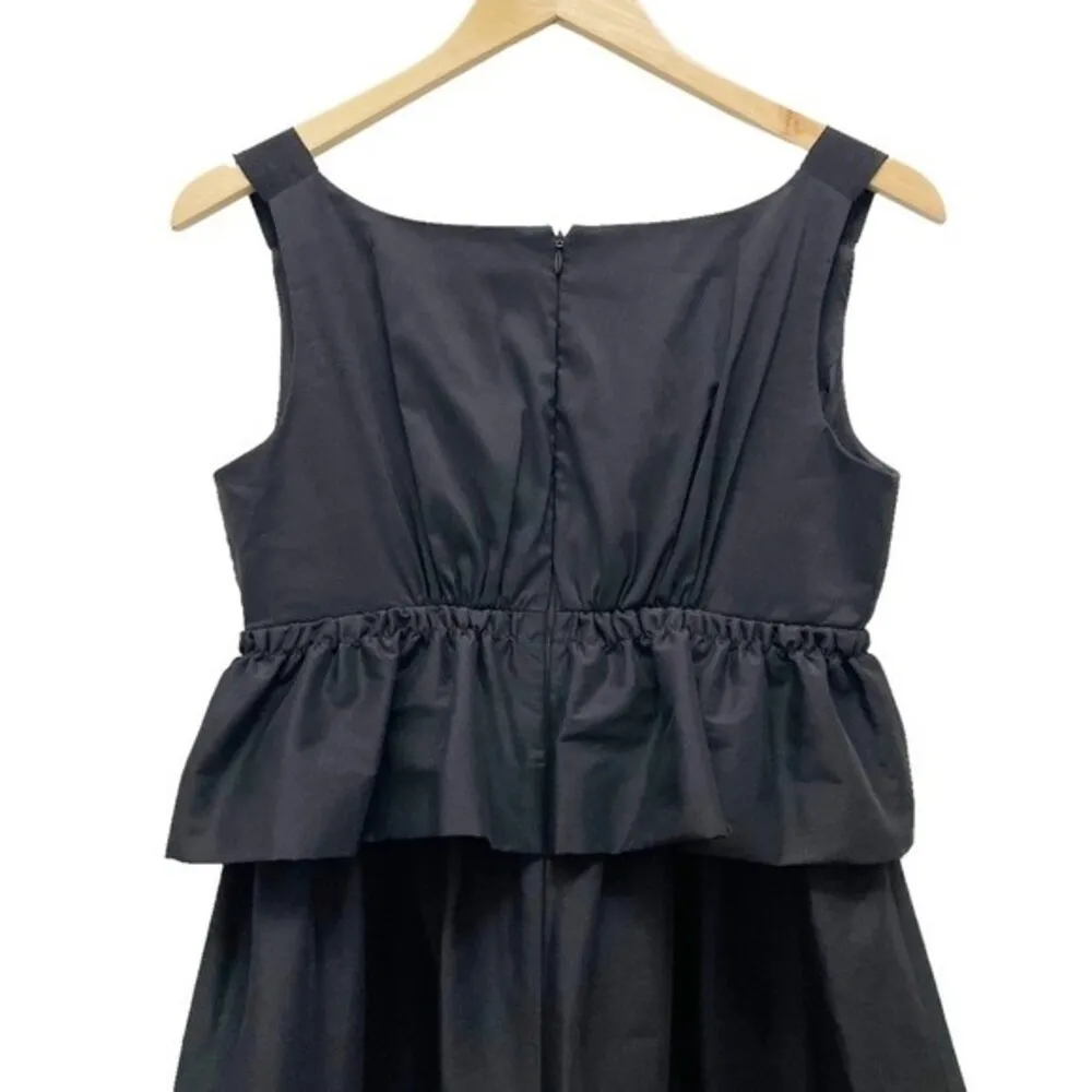 Jill Stuart Dress Women's Size 4 Black Copper Colorblock Peplum Cocktail A-Line - Image 5