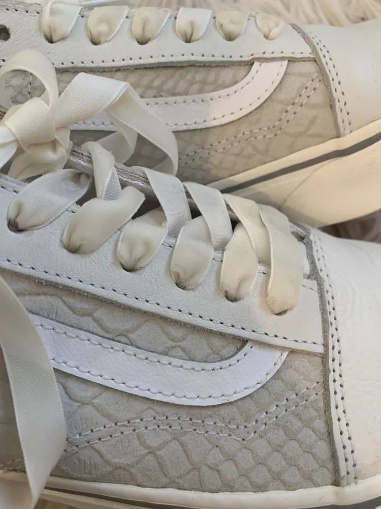 Vans white & grey platform snakeskin - Image 4