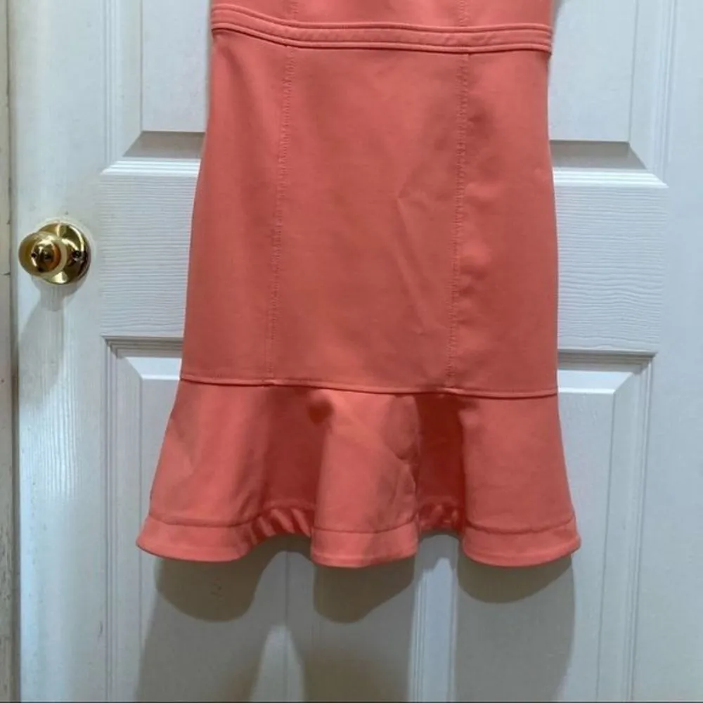 LIKELY Lillie Mini Dress Salmon Pink A-Line Ruffle Hem Size 6 Revolve - Image 6