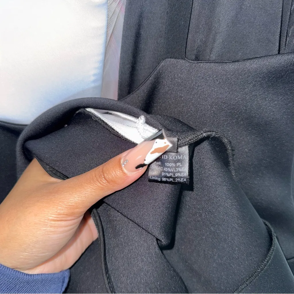 David Koma Black White Colorblock Asymmetrical Mesh Neoprene Midi Dress Size 8 - Image 14