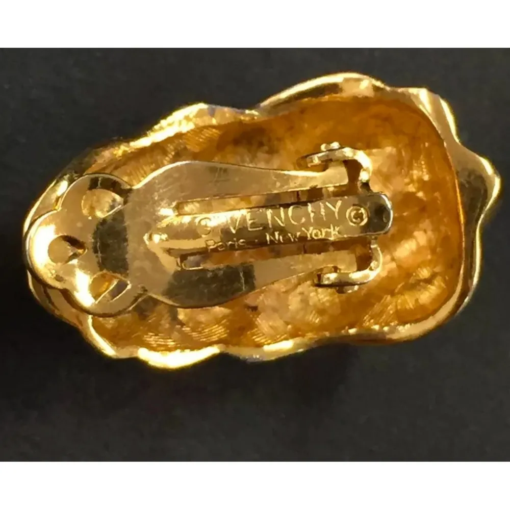 Givenchy gold clip earrings - Image 8