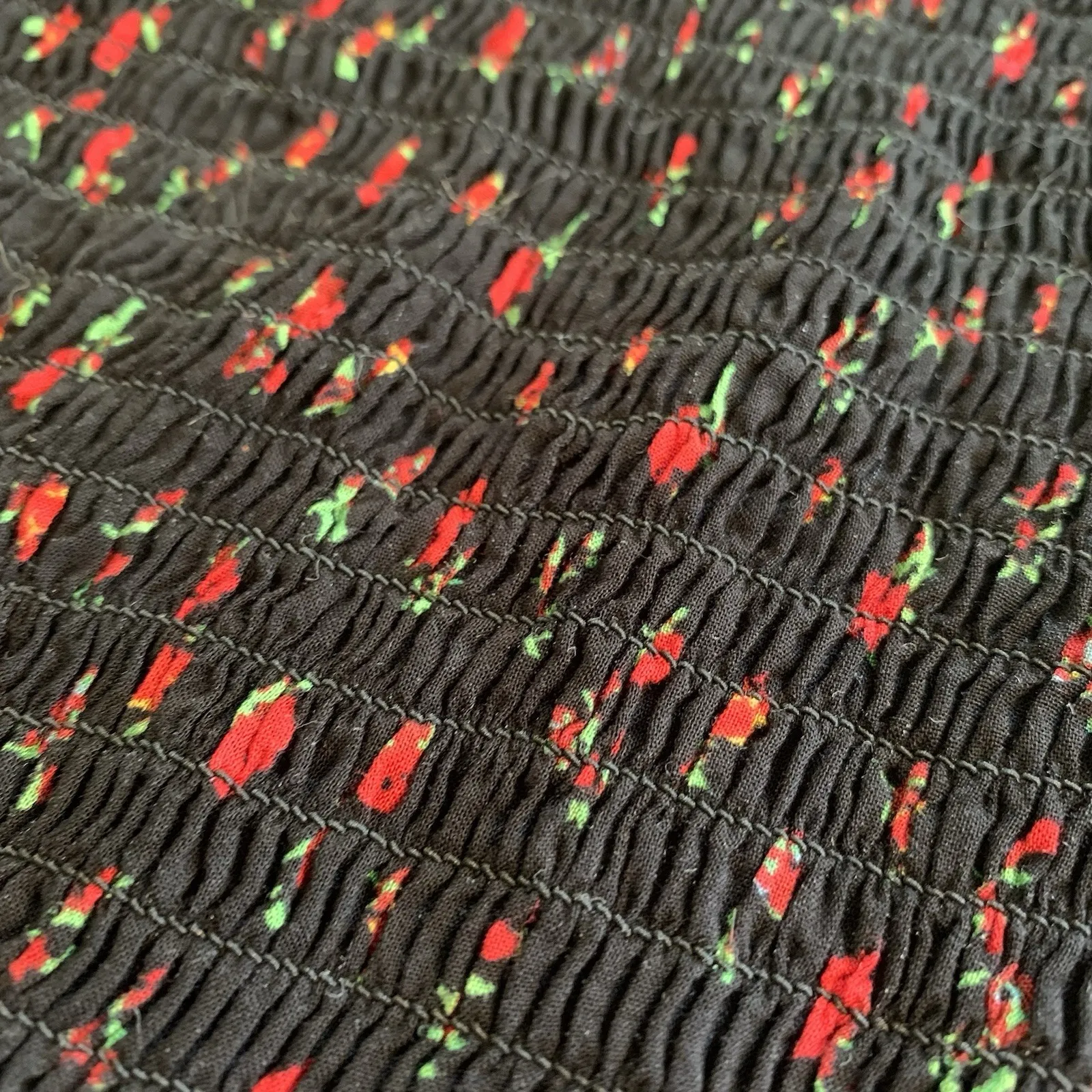 Free People Intimately Bella Mini Slip Dress XS Body Con‎ Smocked Cottage Floral - Image 7