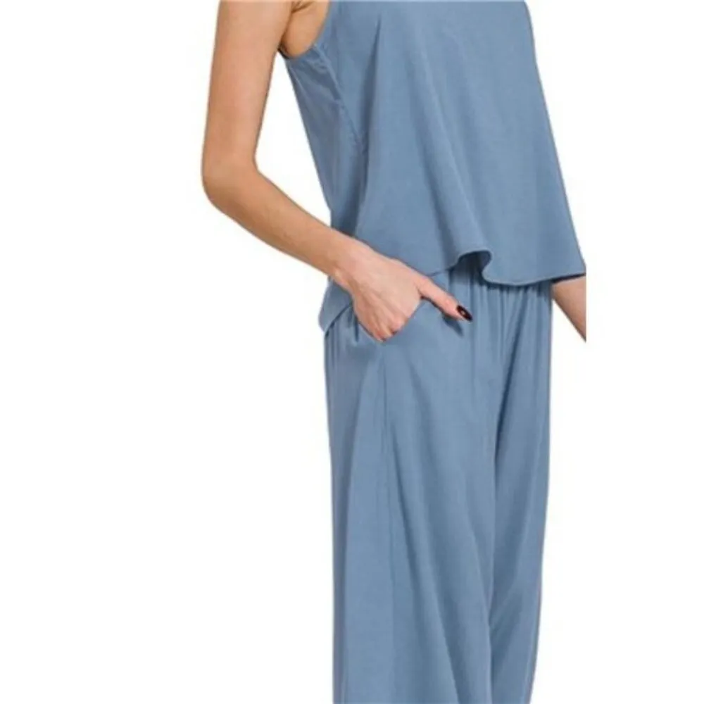 Zenana Woven Cami & Pants‎ Set - Image 3