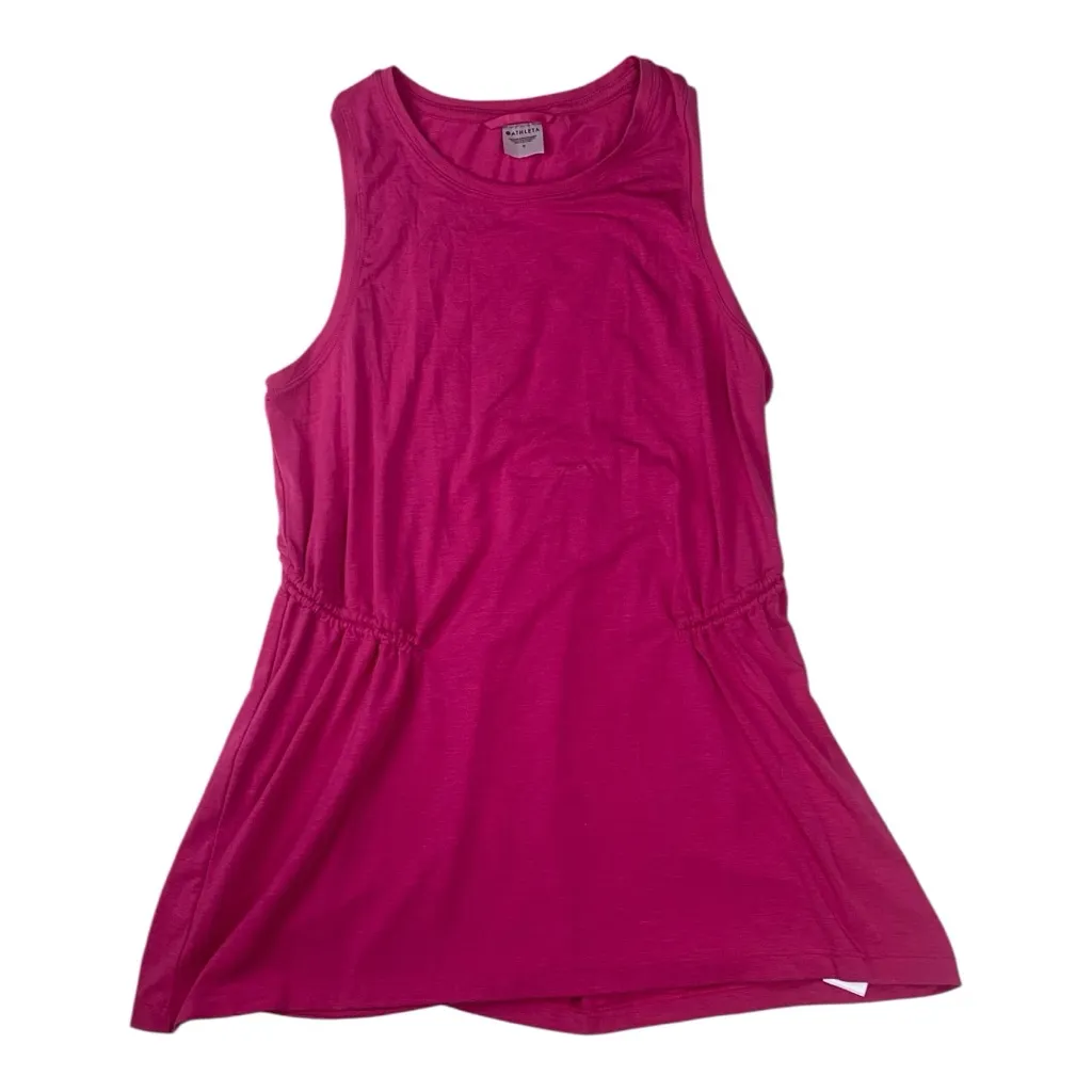 Athleta size medium air out cinch tank pink Fuchsia Sleeveless yoga athletic run - Image 2