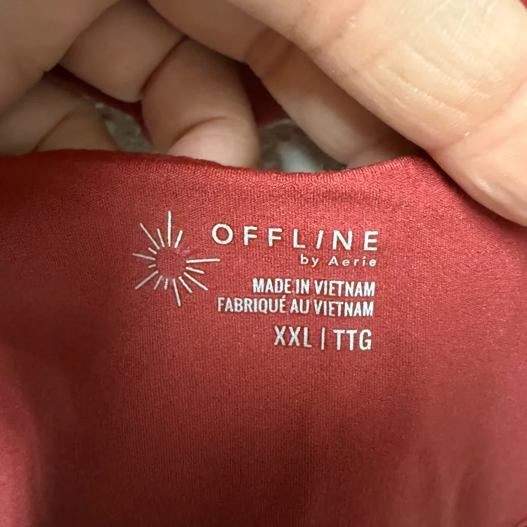 NWT OFFLINE By Aerie Real Me XTRA Rib Open Back T-Shirt Size XXL - Image 9