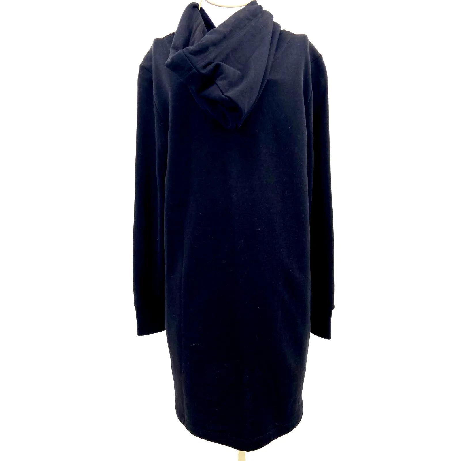 NWOT CALVIN KLEIN Black Gold CK Metallic Hoodie Hooded Long Sleeve Dress Sz S - Image 5
