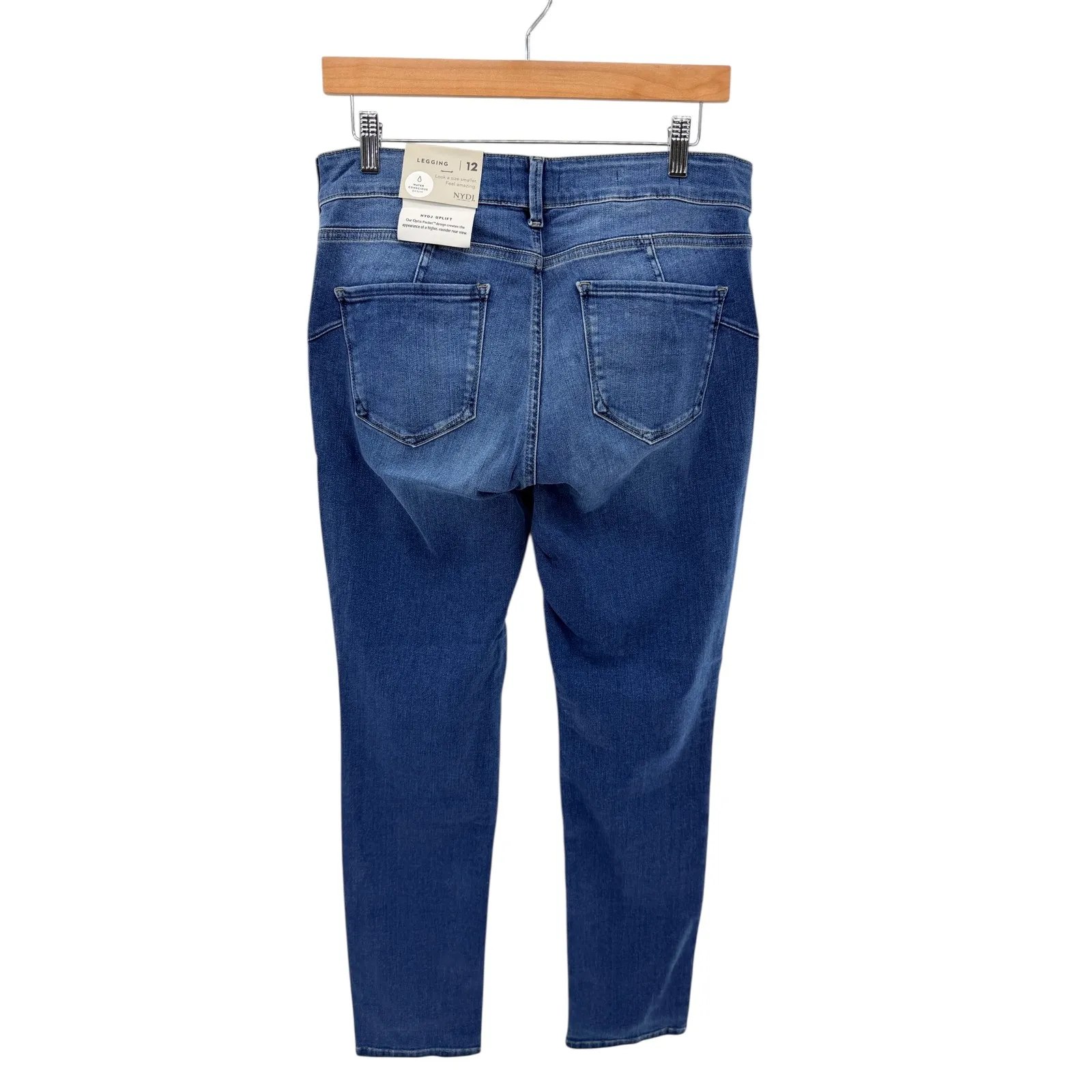 NYDJ Alina Legging Jeans Oasis Cool Embrace Blue Stretch Women's Size 12 NWT - Image 3