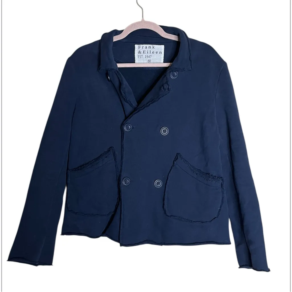 Frank And Eileen Mini Belfast Crop Peacoat size M - Image 4