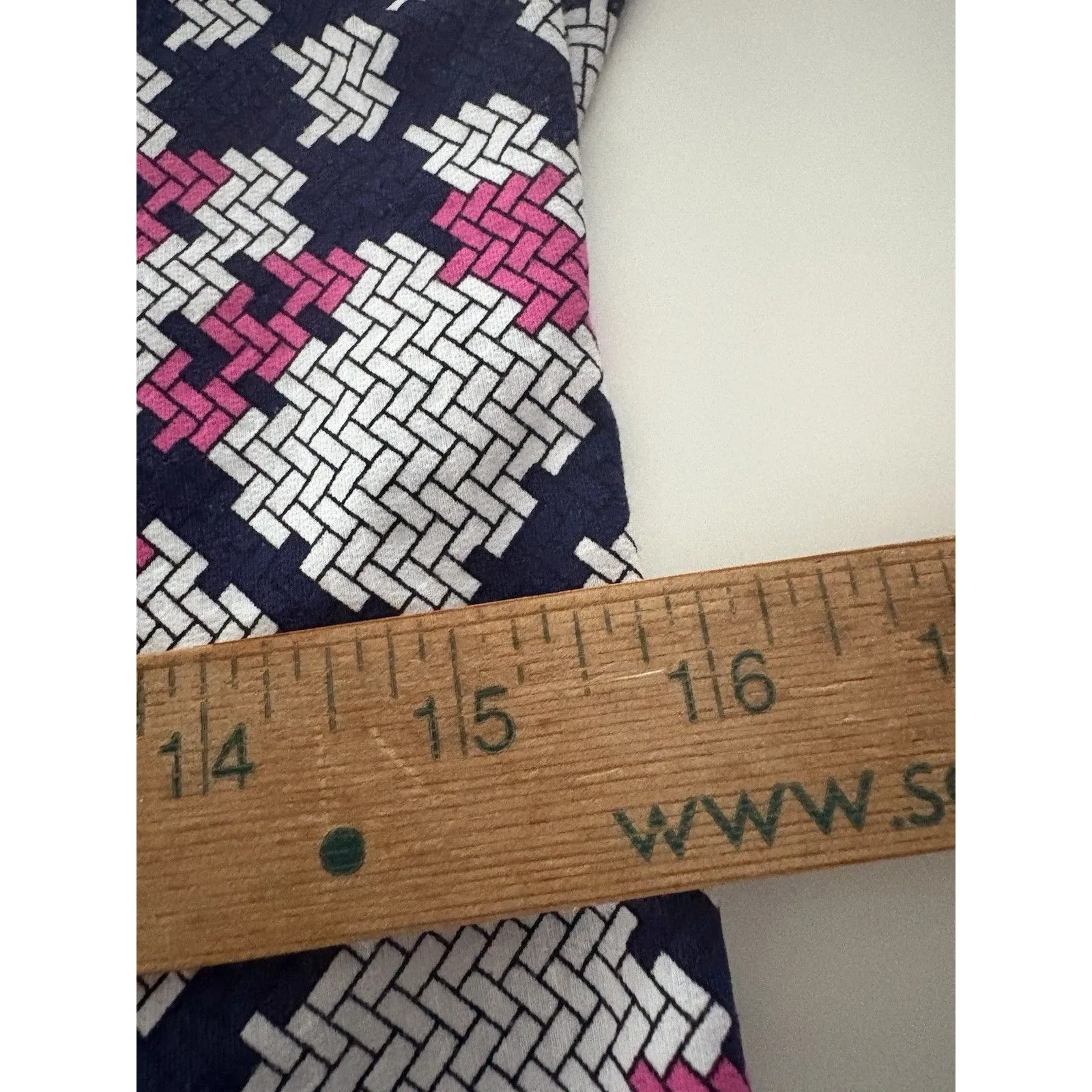 IBKUL 1/4 Zip Top Size S Pink Blue White Geo Mesh Inset UPF50 Golf Tennis - Image 10