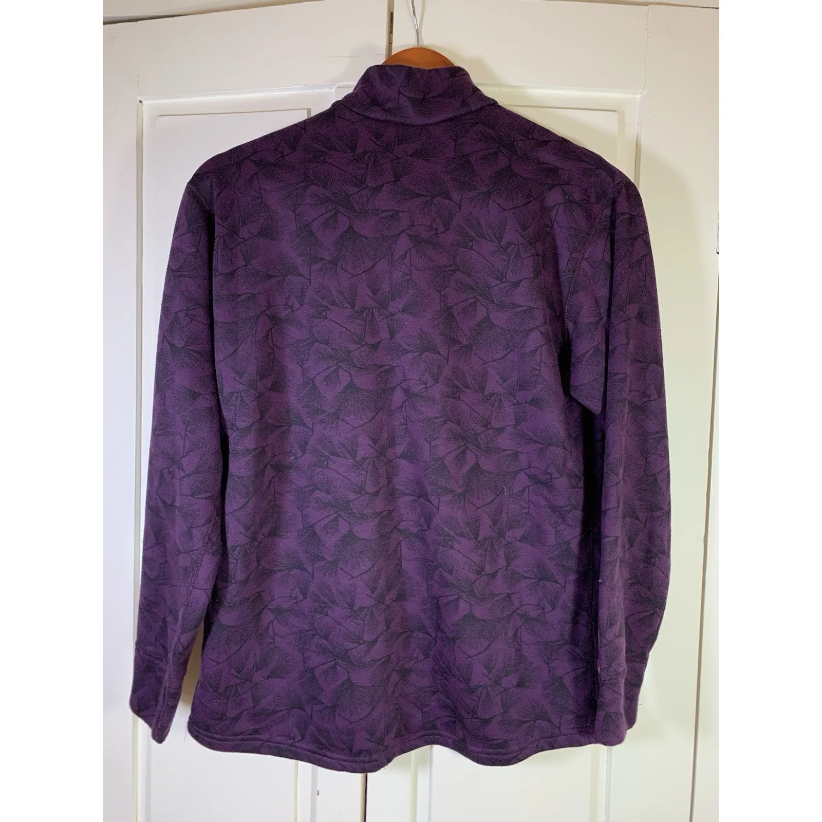 Vtg REI Purple Fleece Lined‎ Sweatshirt Womens Size Medium 1/4 Zip Made USA - Image 2