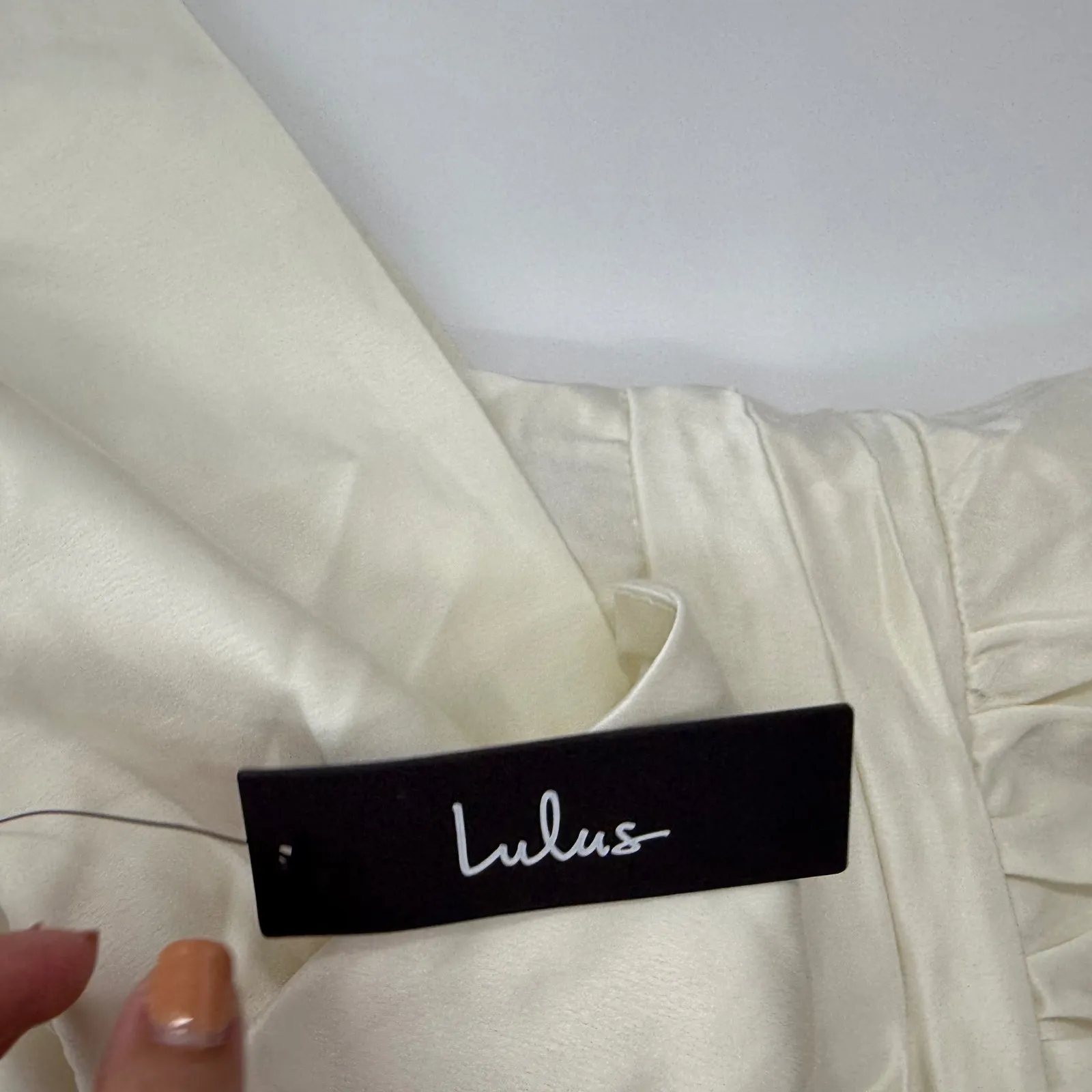 Lulus Always Celebrating Ivory Satin Off - Image 9
