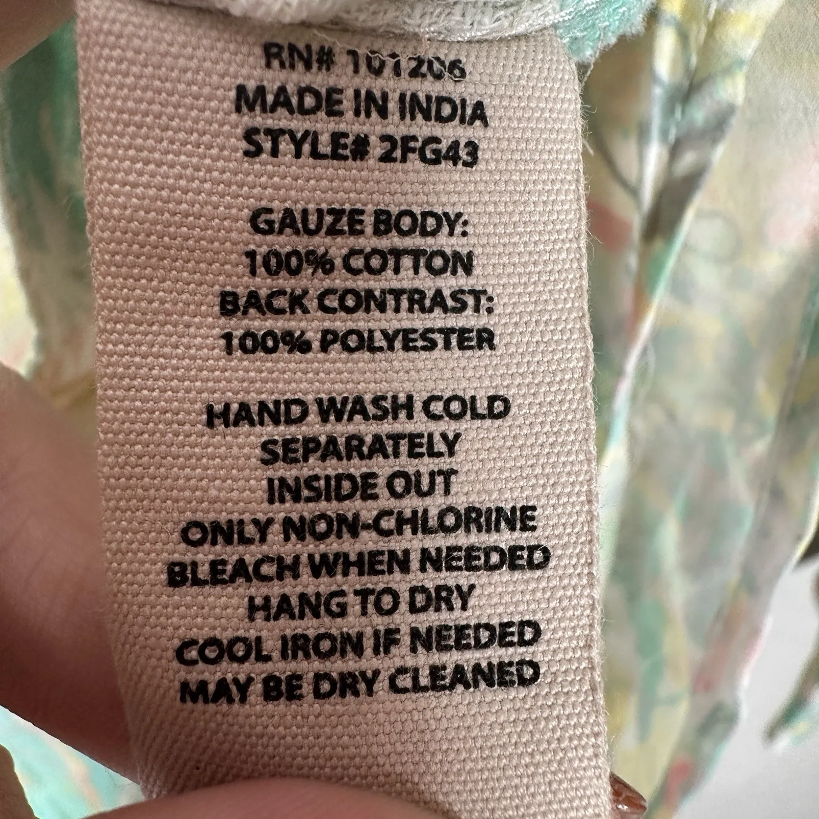 Soft Surroundings Womens XL Watercolor Ensconse Gauze Tunic Beachy Flowy Coastal - Image 6