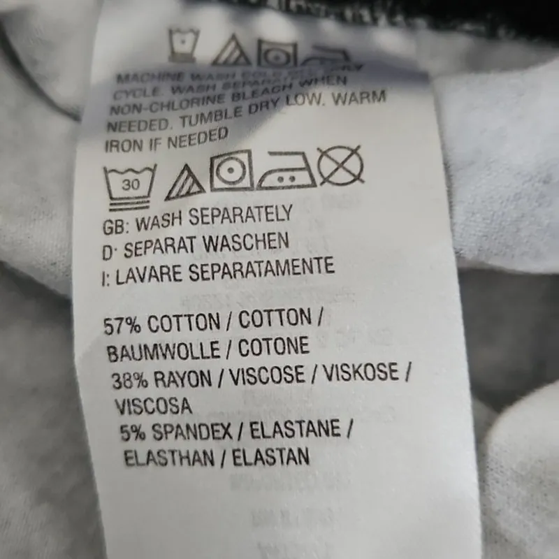 Denim & Co. Tall Printed Jersey Geometric Pattern Slim Leg Pant Black Size XLT - Image 2