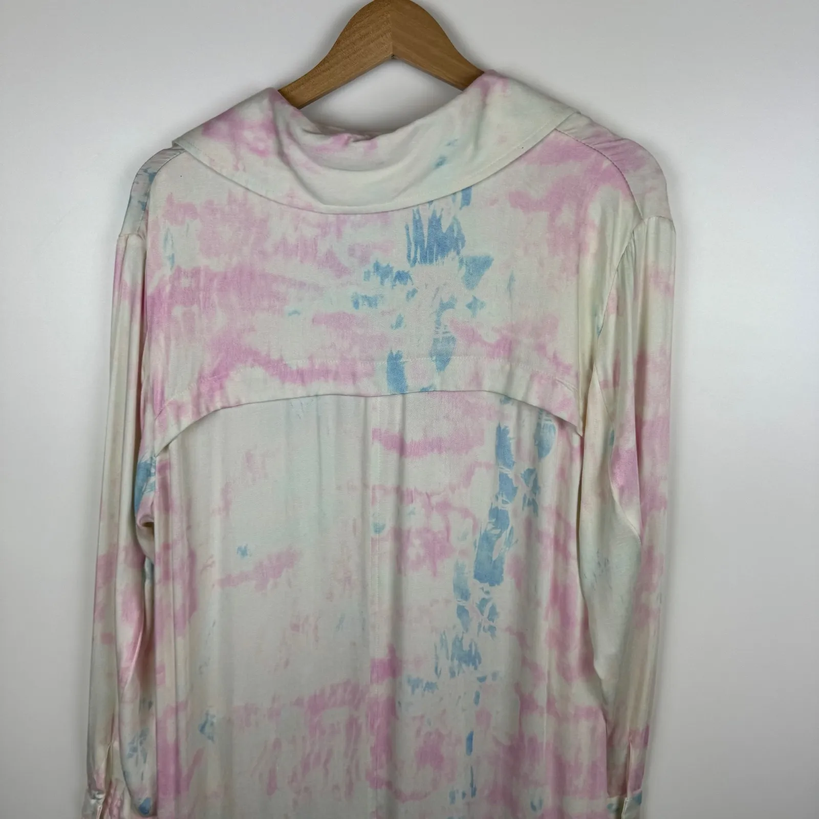 NWT Something Navy Tie Dye Duster Sz M Pastel Clean‎ Girl Cotton Candy Festival - Image 5