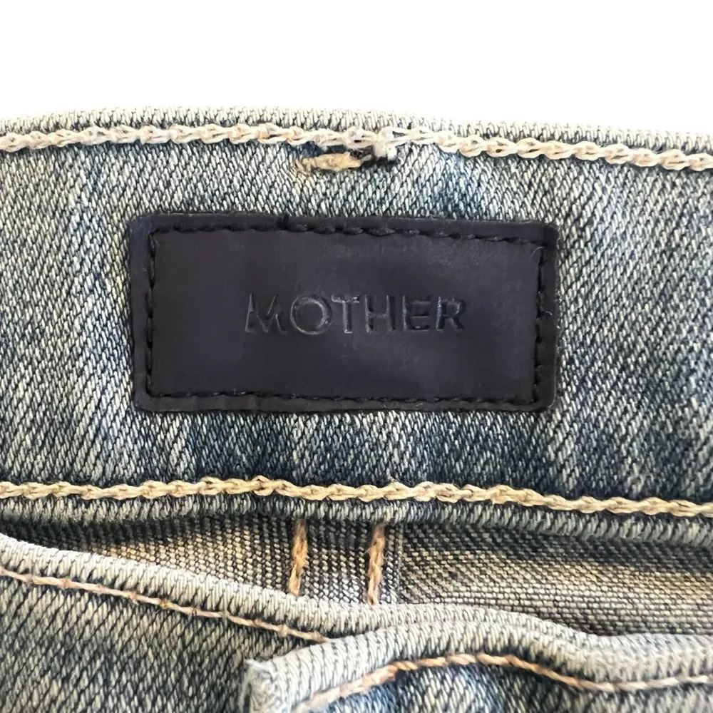 MOTHER The Stunner Ankle Fray Size 24 Hit The Jackpot Light Wash Blue Distressed - Image 8