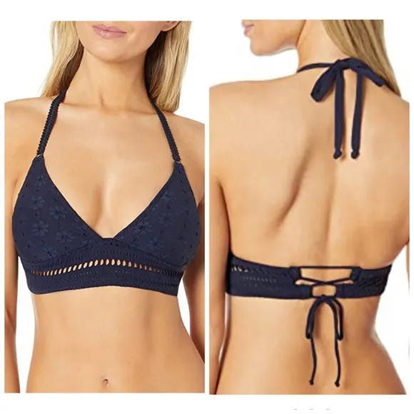 Robin Piccone  Clarissa Halter Bikini Top Midnight - Image 2
