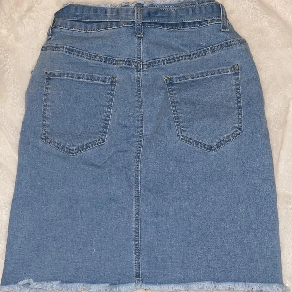 Distressed Denim Skirt - Image 7