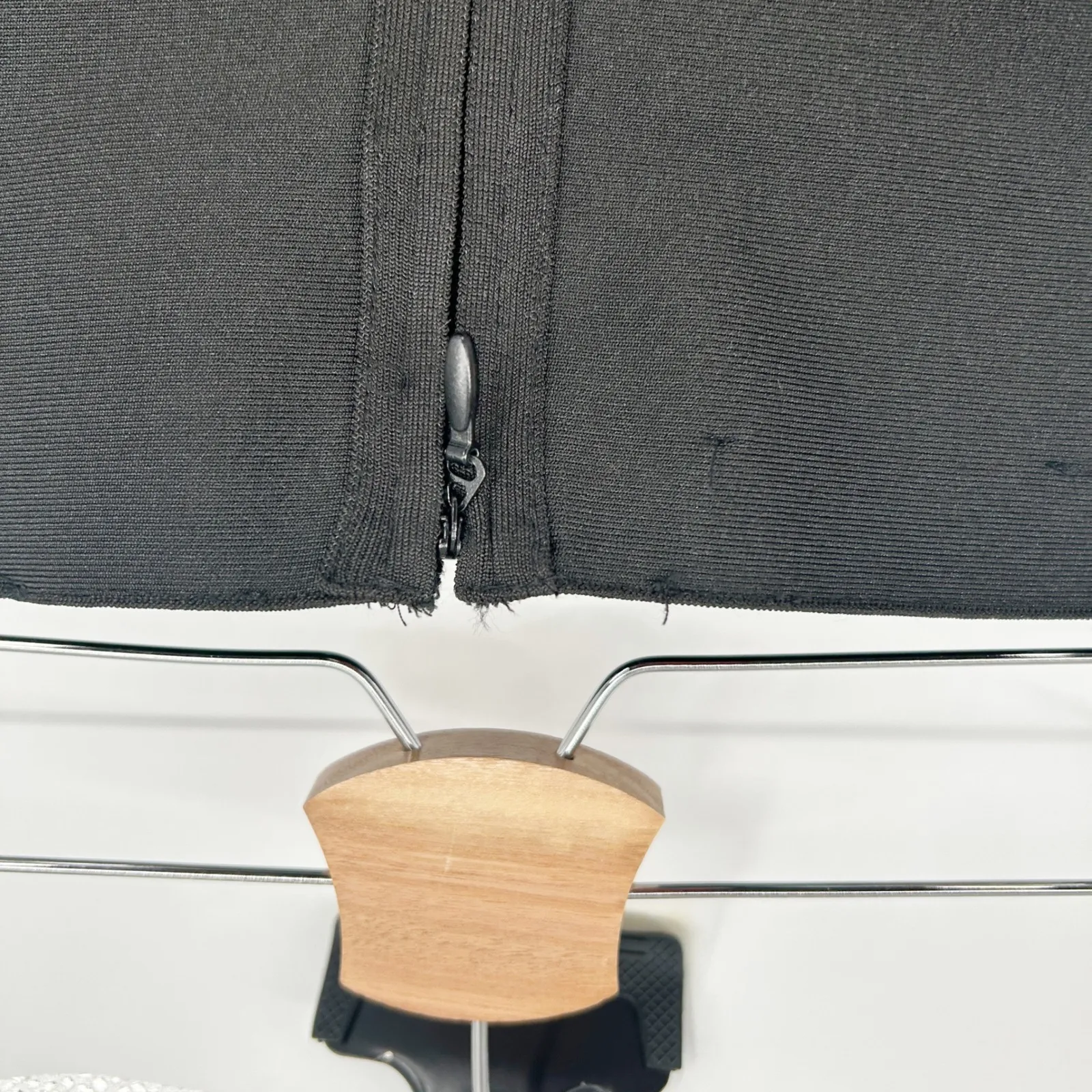 Akira Womens Bondage Bodycon Pencil Skirt Size S Black Cutout Strappy Hem Detail - Image 5