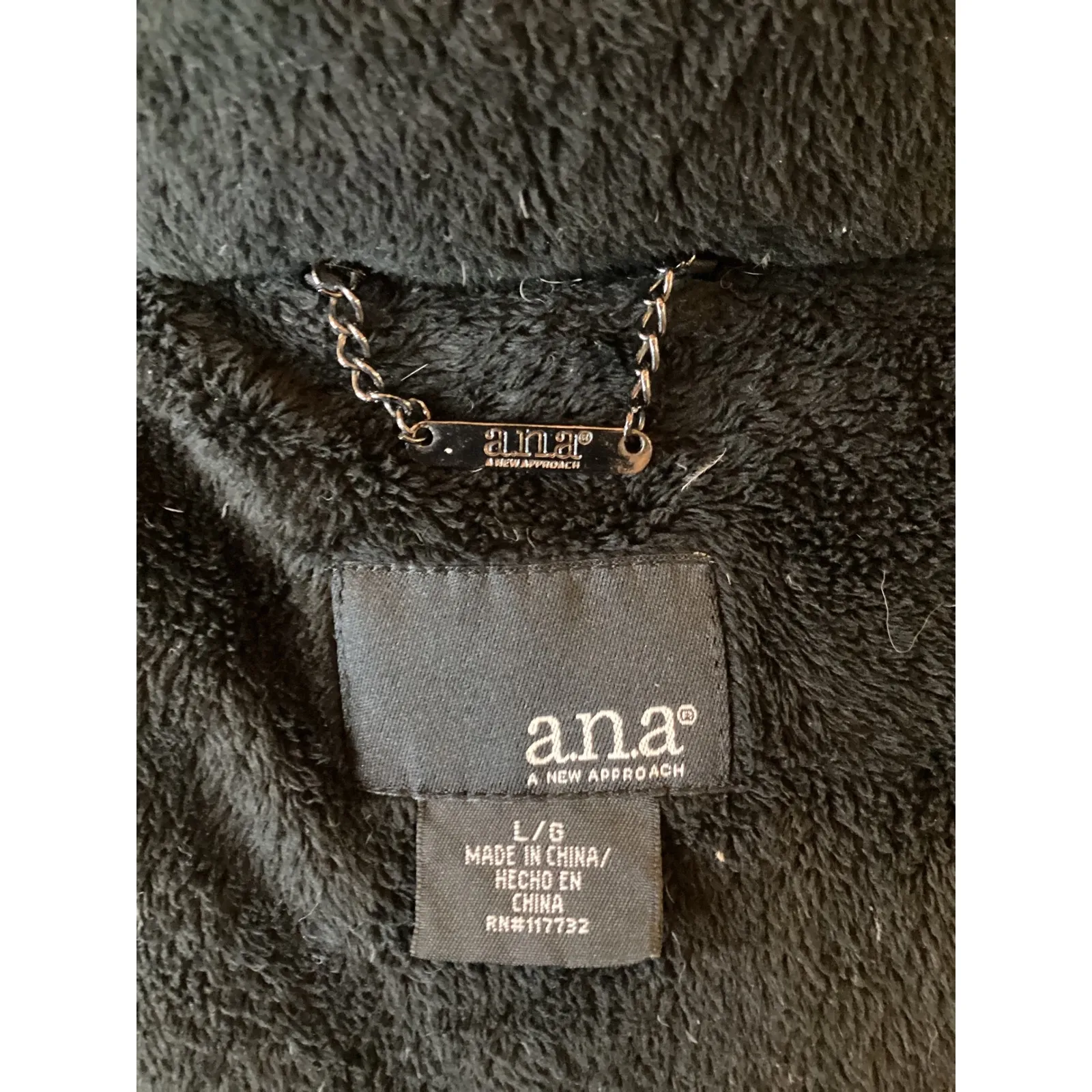 ana A NEW APPROACH Womens Black Satin Quilted Down Winter Jacket Size L Size L - Image 4