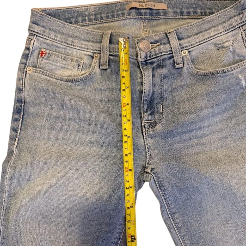 Hudson Women's Gray Krista Straight Crop Jeans Size 27 Roll Cuff Mid-Rise - Image 5