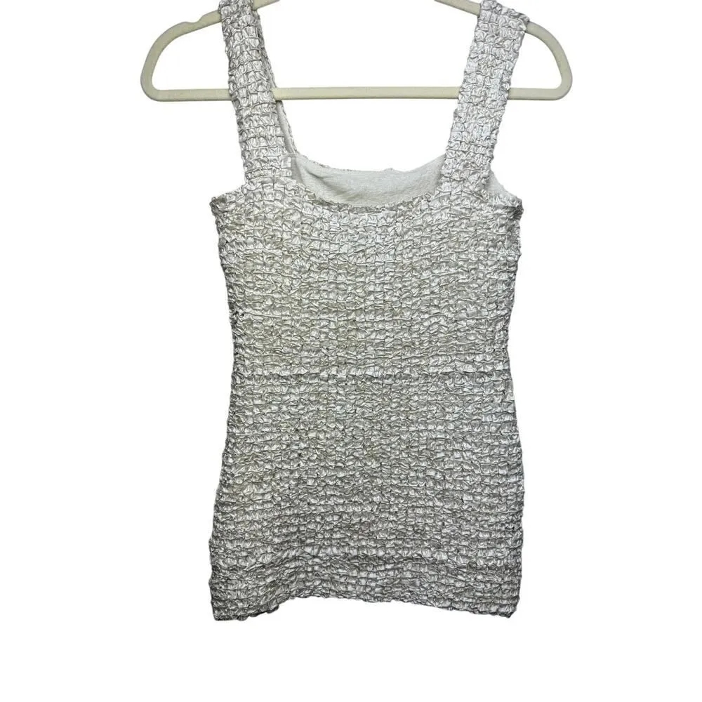 Nanushka Cadao Dribbled Ribbon Top in Ivory Champagne NWT Sz. S - Image 4