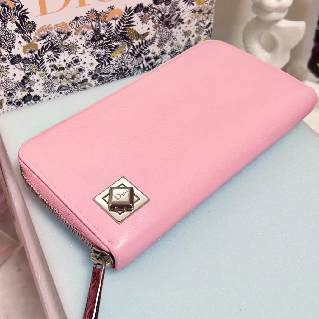 Authentic Dior Baby Pink Turn Me Long Continental Zip Wallet / Clutch - Image 4