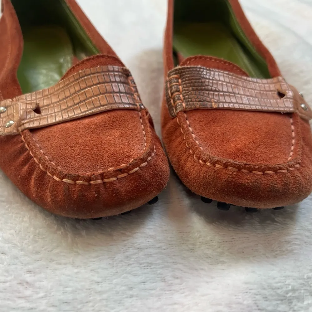 Fieramosca & Co Suede Leather Loafers Slip On Brown Vintage Women’s Size 7.5 - Image 9