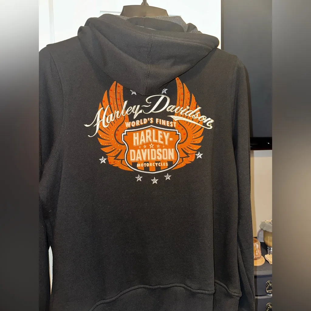 NWT Harley Davidson Zip Up Black Size XL - Image 6