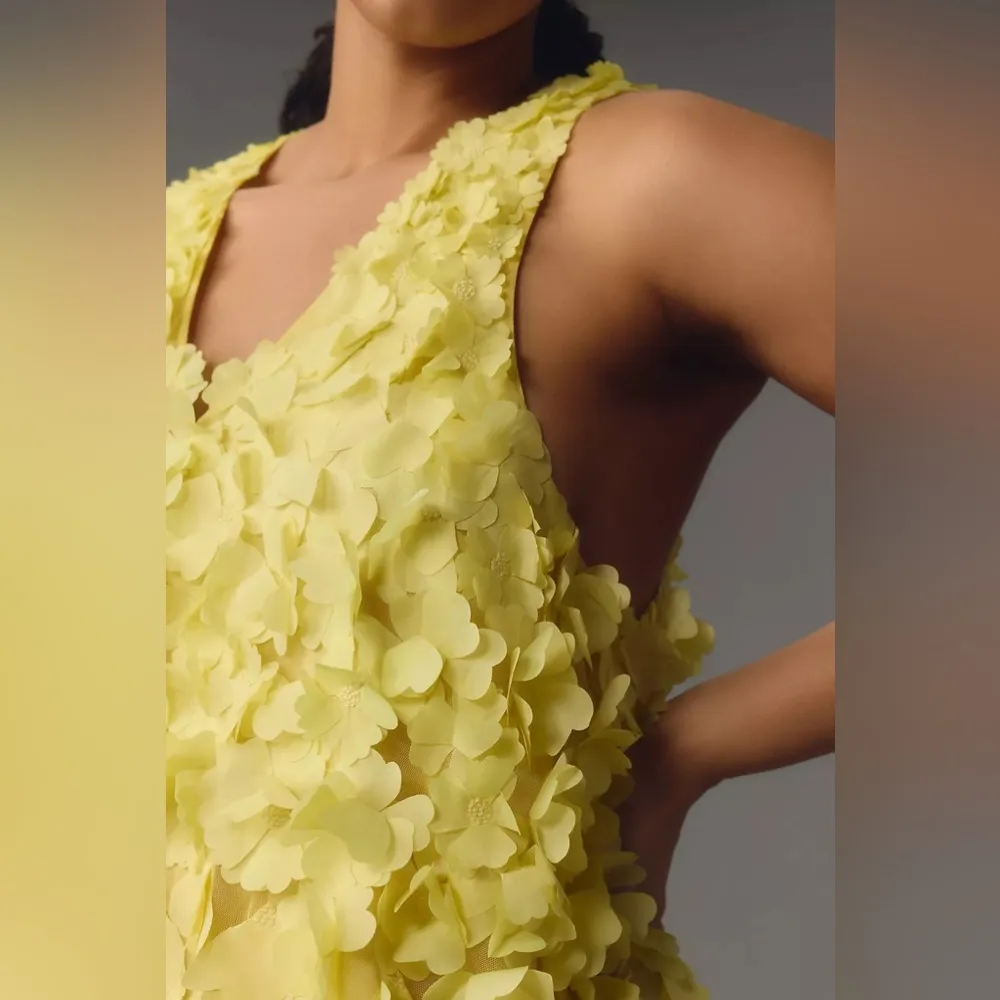 Anthropologie Maeve Sleeveless Floral Appliqué Mini Dress - Image 10