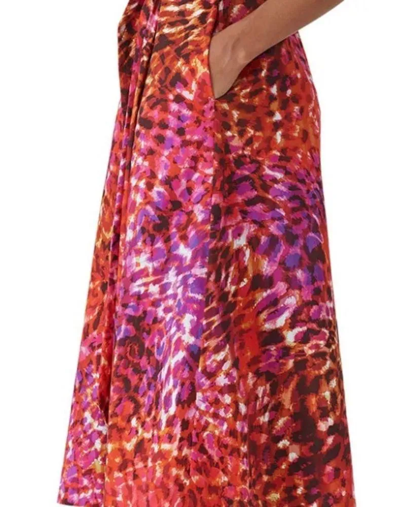 Natori Ombre Animal Print Dress Rent the Runway Preloved XL $298 Pink - Image 2