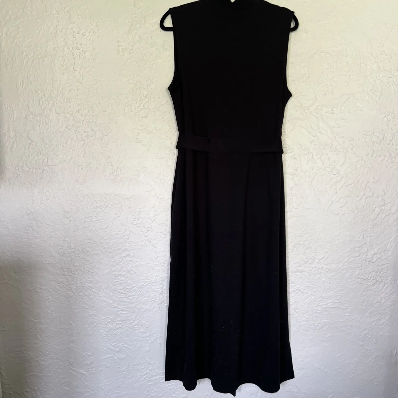 Prologue Mock Neck Belted Sleeveless Maxi Dress In‎ Black Size XXL - Image 4