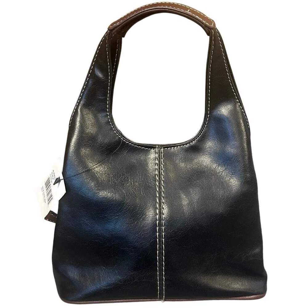 Nine West Vtg Aughts Deadstock Talk Shop Mini Black Shoulder Bag Office Siren - Image 2