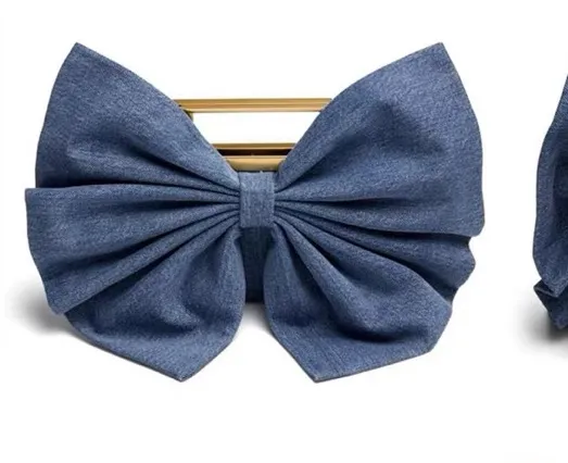 Alice + Olivia Raven Denim Bow Bag - Image 2