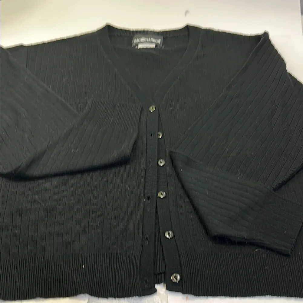 Sandro Black Ribbed Men's Sweater Size XL - Image 10