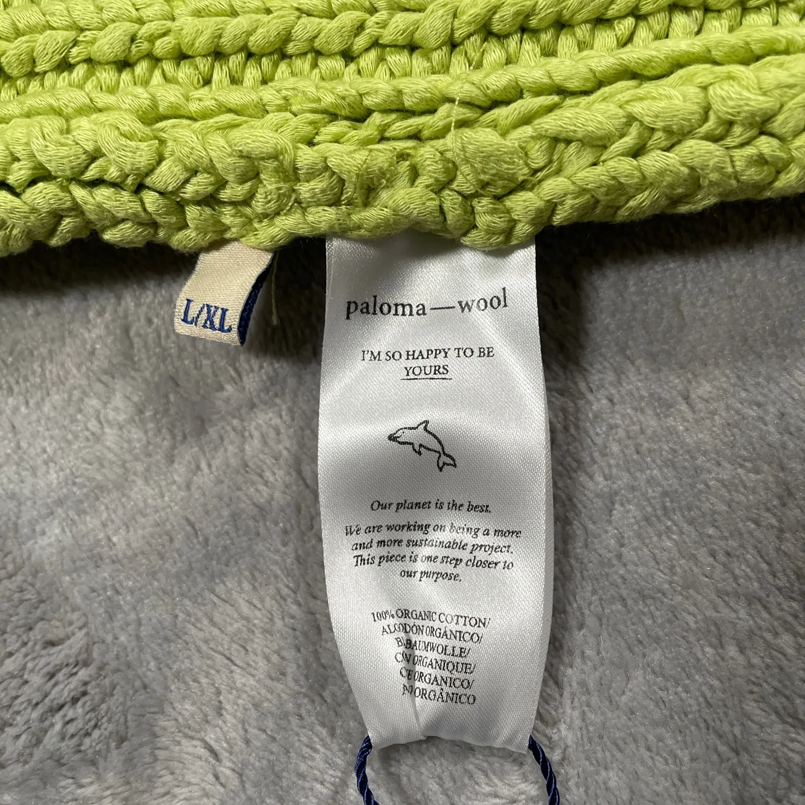 Paloma Wool Levete Top L/XL Green Knit Bandeau Lace Up Boho Festival New Size L - Image 4