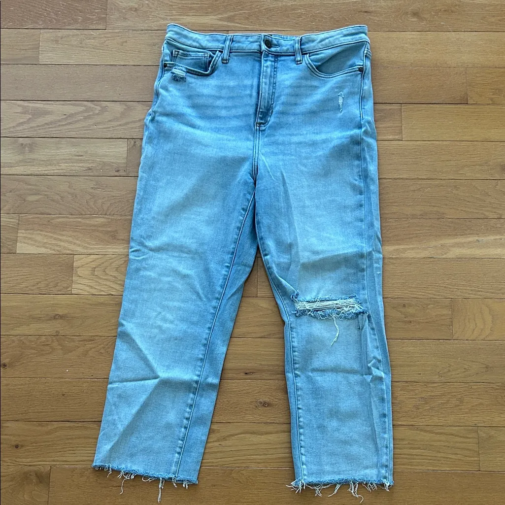 Lauren Conrad Super High Rise Slim Straight Denim Jeans Size 14 - Image 6